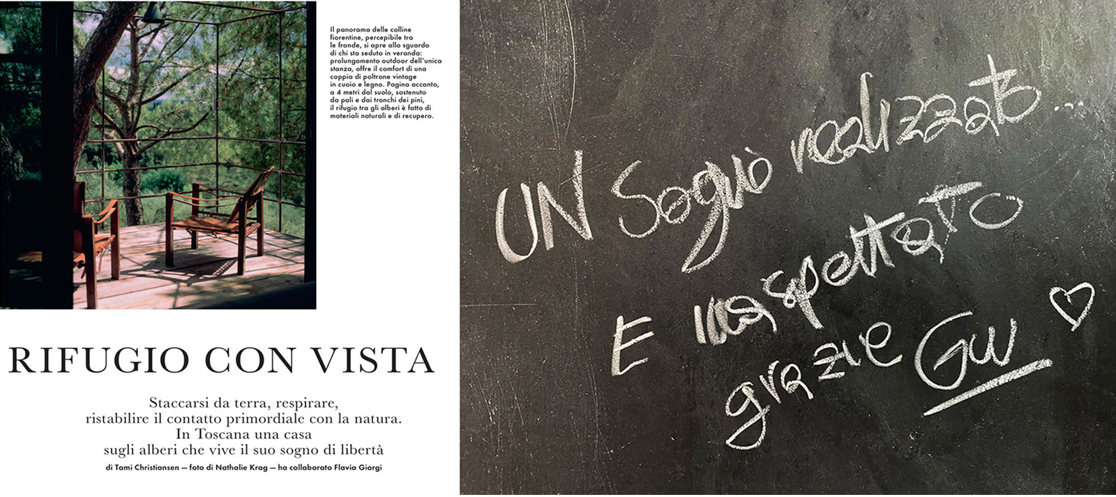 Articoli e racconti pubblicati su giornali e riviste che parlano di casaBarthel, casa sull'albero a Firenze
